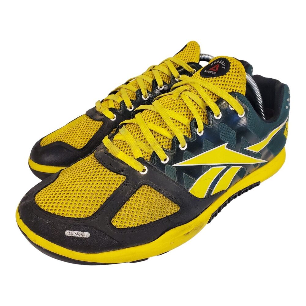 OREGON DUCKS Shoes Mens Size 11.5 Yellow Green REEBOK CROSSFIT Athletic Trainer